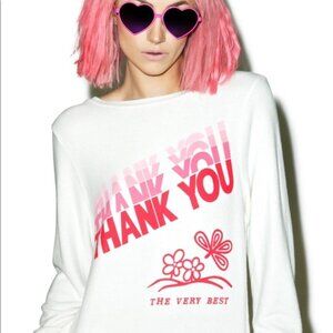 WILDFOX GRAPHIC SWEATER SIZE MEDIUM